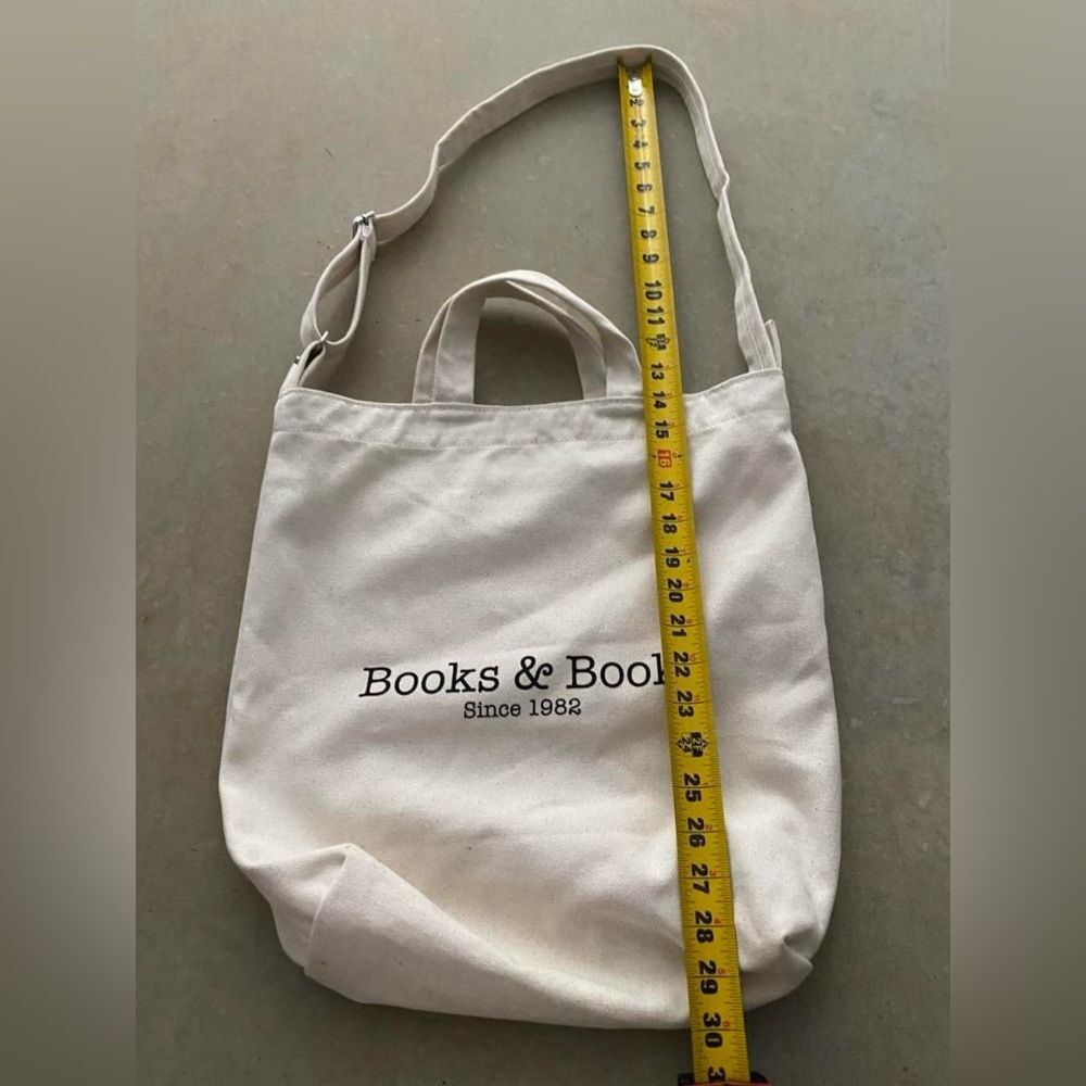 Baggu Dark Academia Twee College School White Books&Books Canvas Tote Bag - Picture 8 of 8